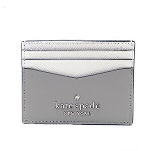 Kate Spade Gray and White Card Holder